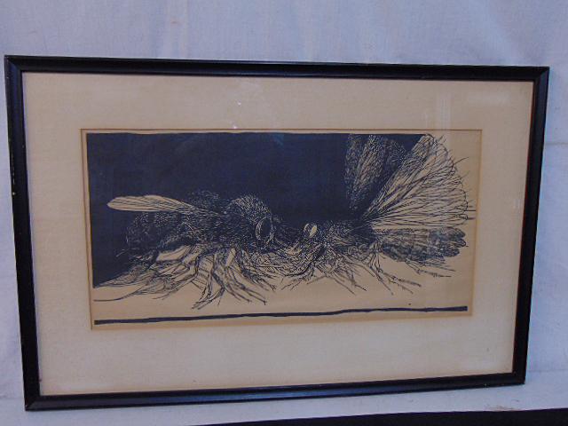 Print, "The Meeting", George Cockwood, 1958, Artist Proof, 11" by 22" From the estate of Seena (1 of 4)