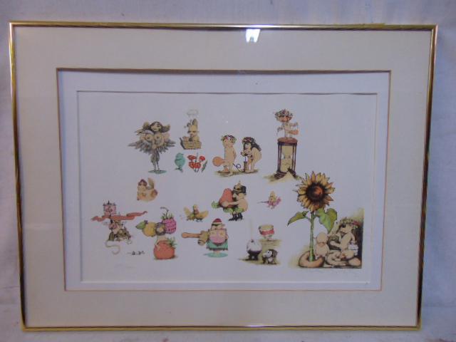 Lithograph, Erotic satire, Charles Bragg, various figures, edition 291/300, print is 12" by 18.25": Lithograph, Erotic satire, Charles Bragg, various figures, edition 291/300, print is 12" by 18.25" Part of a collection of art belonging to a long time collector / hoarder, with much more to follow.