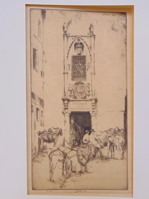 Etching, "A Toledo Inn", 1923, Ernest S. Lumsden, 14.75" by 8.5" (12" by 6 3/8") (1 of 7)