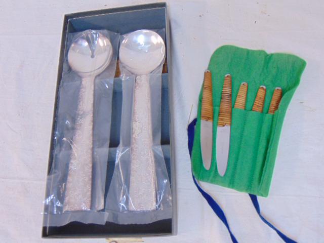 Cutlery lot, Michael Graves serving pieces in box, silver-plate by Reed & Barton plus a set Austrian (1 of 5)