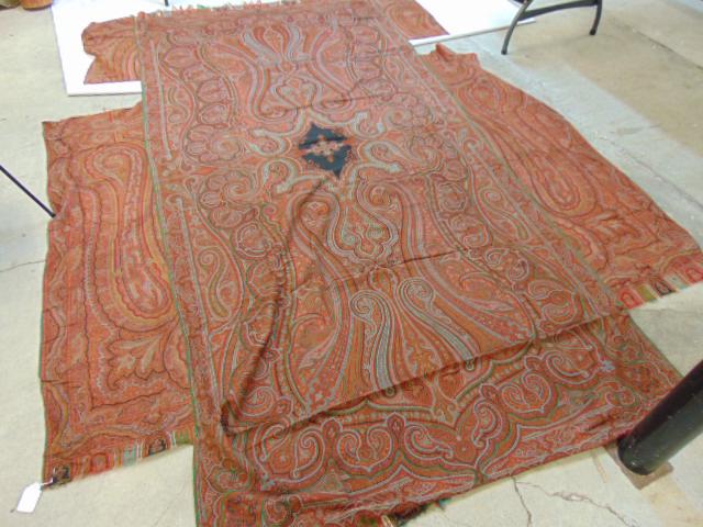 Paisley fabric, with cut out skirt, table cloth ?, paisley is 10' by 7'7" (1 of 8)