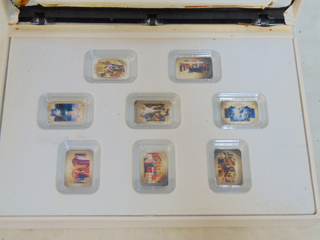 Set silver commemorative coins, "Resurrection of Christ", issued by the mint of Poland, 8 paint deco (1 of 6)