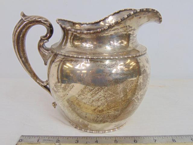 Sterling water pitcher by Bigelow Kennard & Co, 7 6/8" tall, 22.3 troy (1 of 5)
