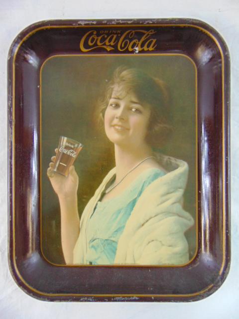 Vintage Coca Cola tray, 1923, "Flapper Girl", American Art Works Inc, minor scratches, small dent (1 of 7)