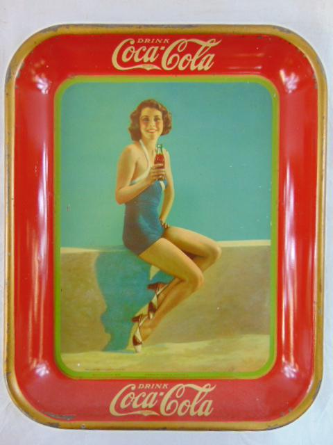 Vintage Coca Cola tray, 1933, Frances Dee, Paramount Player, by American Art Works, Coshocton, O. (1 of 7)
