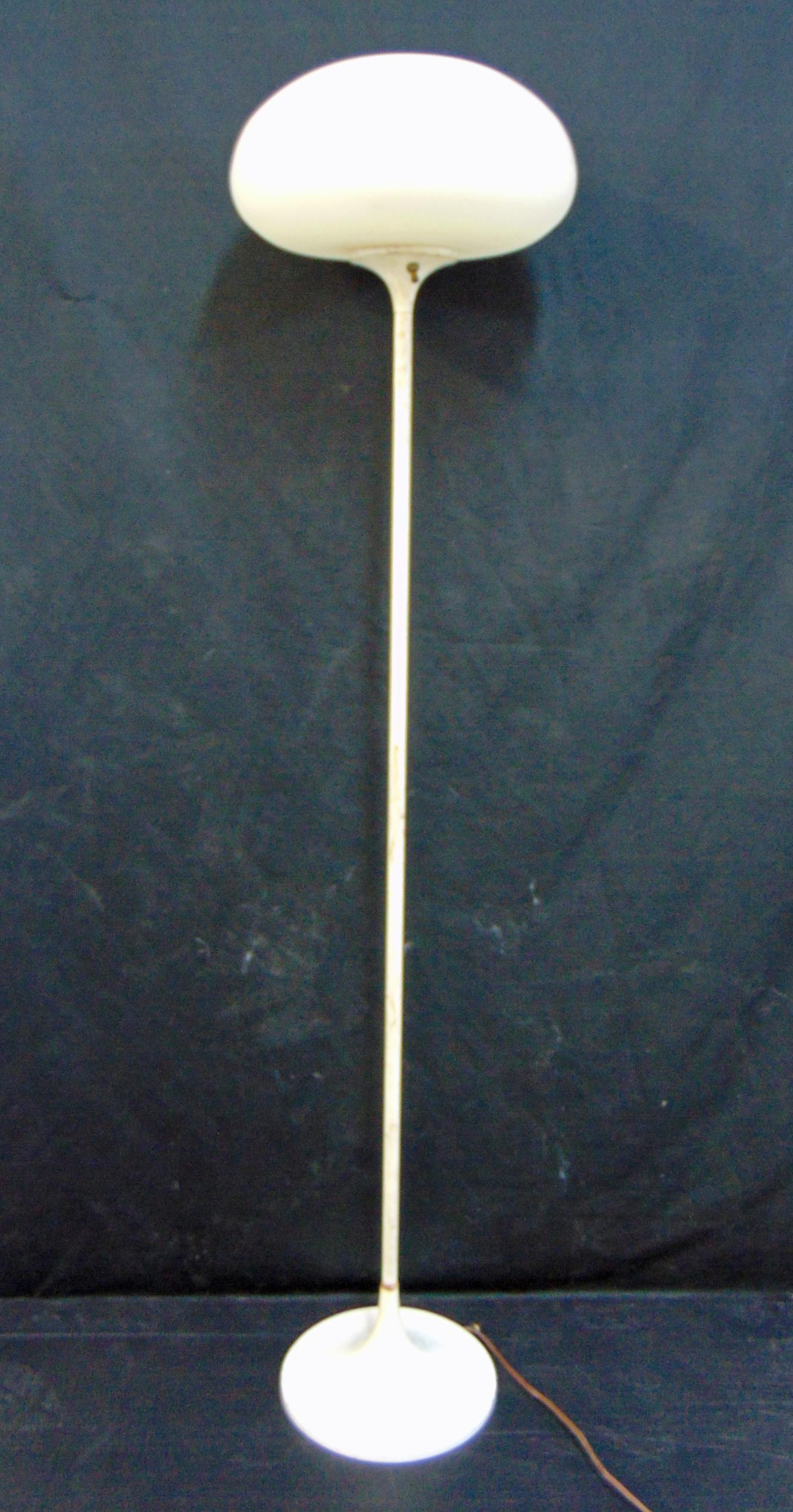 Mid Century floor lamp, mushroom style, Laurel, height as shown is 56" (1 of 4)