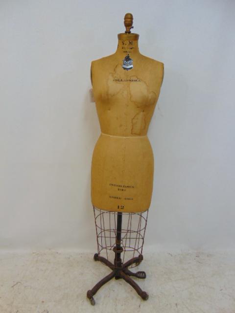 Collapsible dress form by Benjamin Model Co, model 1969, size 12. (1 of 4)