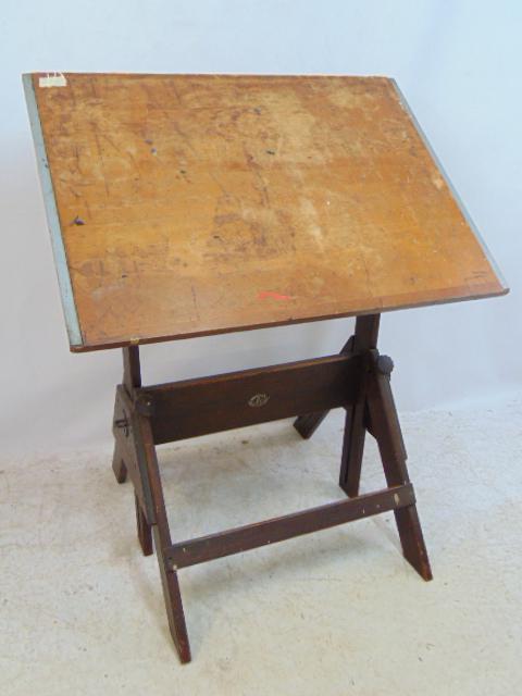Drafting table by Anco Bilt, Glendale, New York, top is 31" by 23": Drafting table by Anco Bilt, Glendale, New York, top is 31" by 23"
