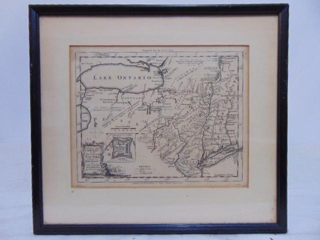 Early map, province of New York, with parts of New Jersey dated 1756, printed for R. Baldwin in (1 of 5)
