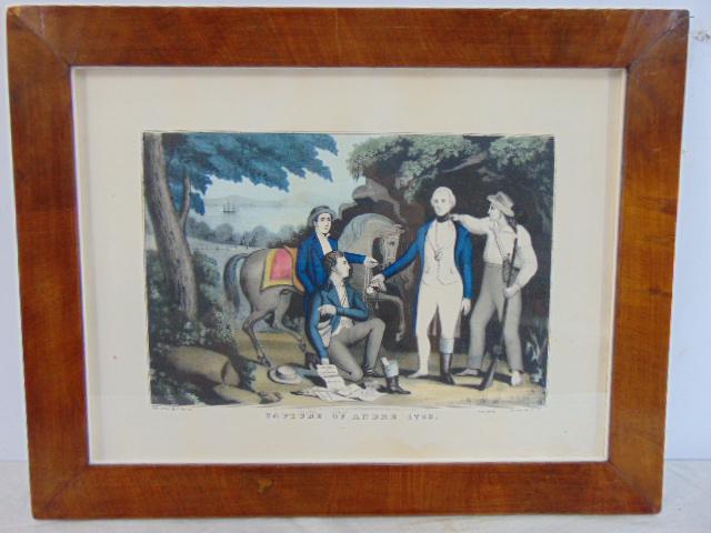 N. Currier print, "Capture of Andre, 1780", lithograph by N. Currier, 8" by 11.75" (image only) (1 of 6)
