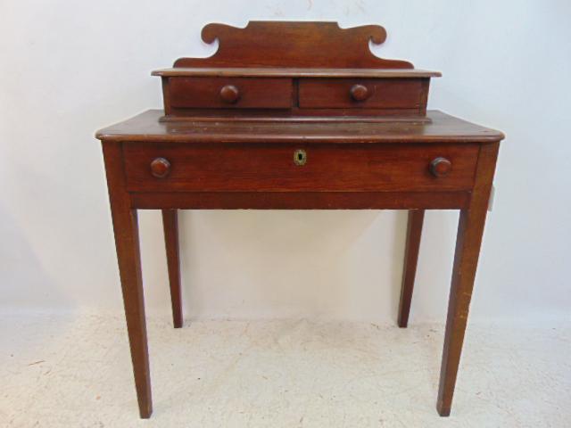 Country pine washstand, two over one, with backsplash, 33.5" by 17" height is 38.5" (1 of 3)