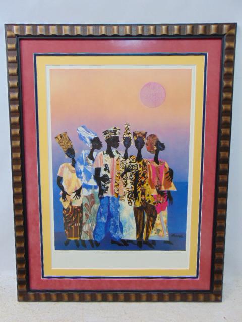 Lithograph, James Denmark, "Brothers & Sisters, 13/950, with seal in paper, 25.25" by 19" (image (1 of 6)