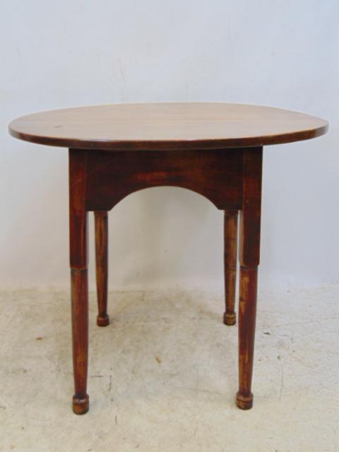 Small oval pub table with skirt, table is 29.25" by 26", height is 26.75" (1 of 4)