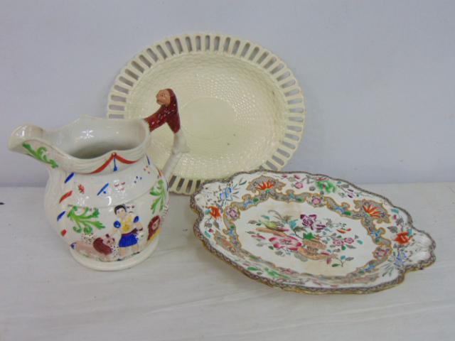 Jug showing Isaac van Amburgh, famous American wild animal tamer born in Fishkill & 2 19th Century (1 of 11)