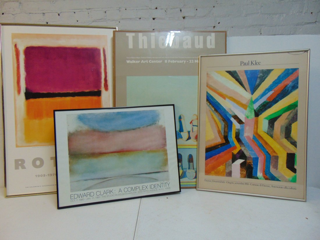 Lot art posters, Rothko, 1903-1970, a Retrospective; Thiebaud, Walker Art Center, 1981; Edward Clark (1 of 9)