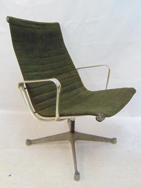 Eames for Herman Miller office chair, black fabric, swivel armchair, chair is 25" wide, 20" deep, (1 of 4)