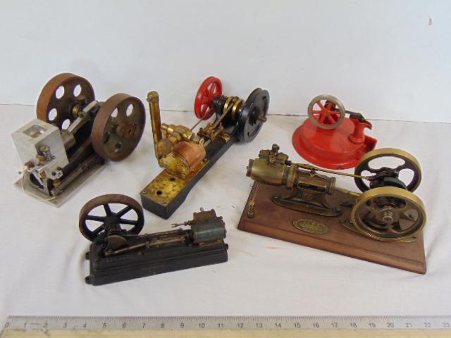5 steam engine piston driven accessories, flywheel, machine accessories, no boilers, including Eiwi (1 of 19)