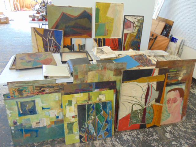 Large collection of estate art, mostly by Edwin Kosarek (Koszarek), includes oil paintings, (1 of 19)