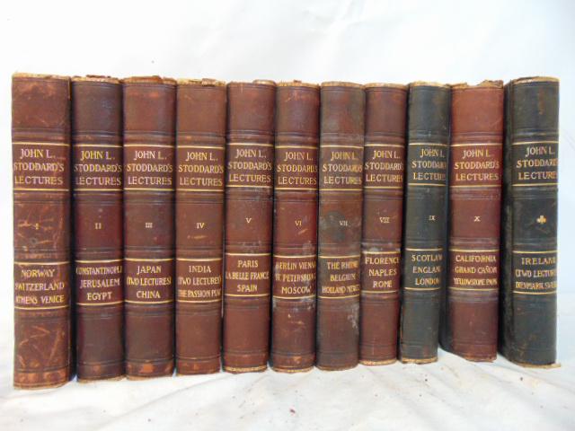 Set books, John L. Stoddard's Lectures, copyright 1879, illustrated, 11 volumes (1 of 6)