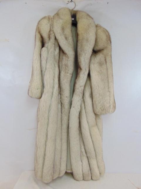 Antonovich sable fur coat, silver while, full length, 45", size 10 (1 of 7)