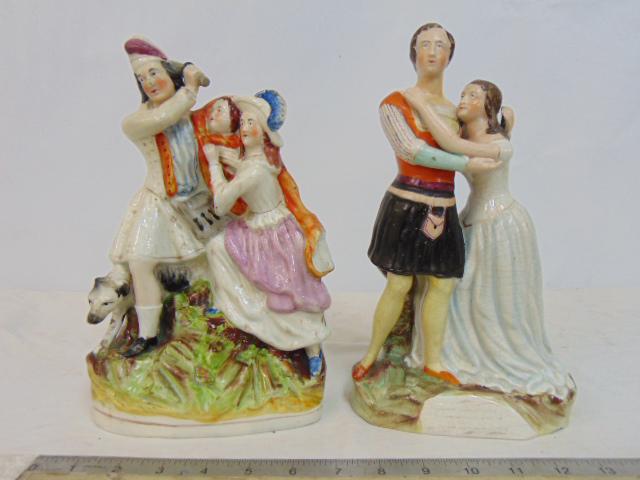 2 Staffordshire figurines, McDonalds, Massacre of Glencoe, Scotland & "American Actors (The Cushman (1 of 7)