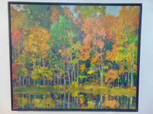 Painting, Waccabuc Fall" Oscar Andy Hammerstein, oil on canvas, 44" by 48": Painting, Waccabuc Fall" Oscar Andy Hammerstein, oil on canvas, 44" by 48"
