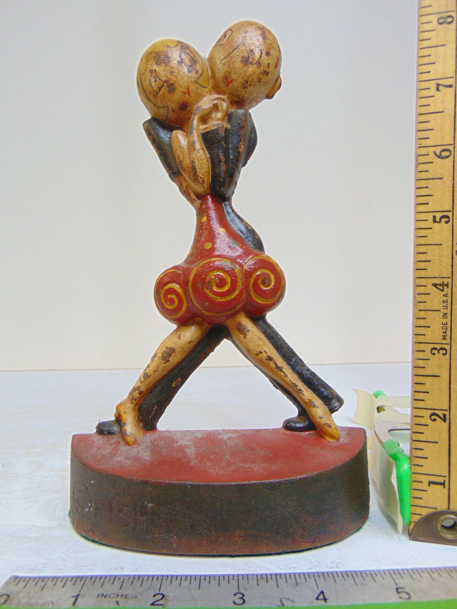 Ann Fish Hubley Dancing Couple doorstop, 8 5/8"signed Fish on front, height is (1 of 5)