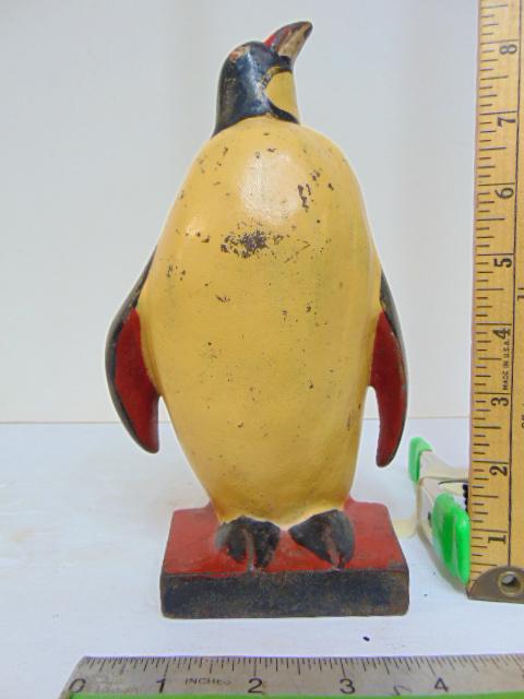 Taylor Cook cast iron Penguin door stop, 1930, No 1, height is 9.25" (1 of 4)