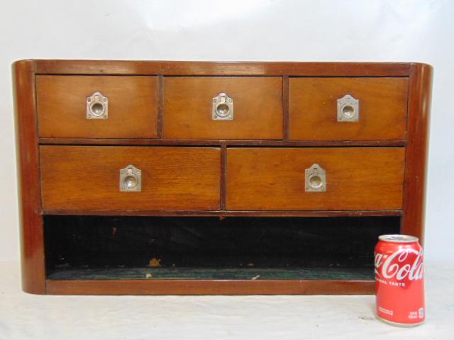 Nautical wall cabinet, ships cabinet, 3 drawers over 3 drawers over cubby, cabinet is 31.75" wide, (1 of 4)