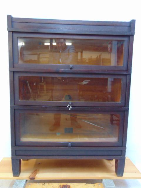 Mahogany barrister stack bookcase, three stacks, pattern 308 (1 of 4)