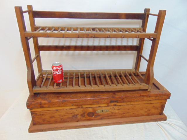 Early tool chest & rack, rack has metal hooks (1 of 5)