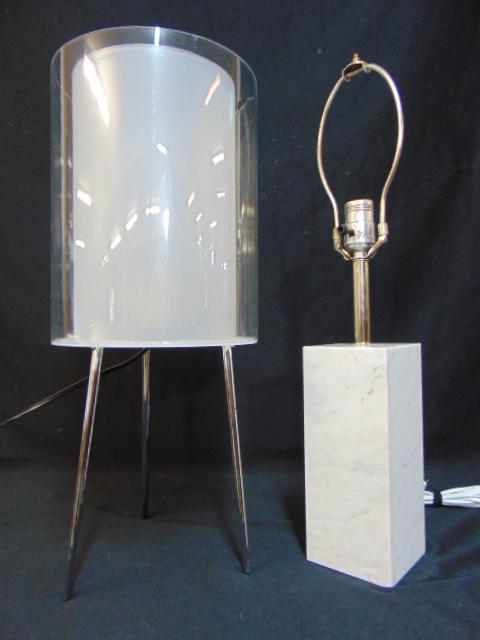 2 Mid Century lamps, B. Lux Chrome base lamp with double Lucite shade & Walter von Nessen style (1 of 6)