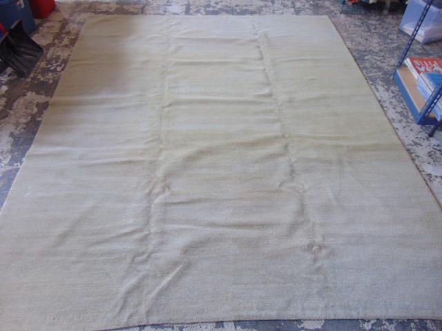 Mid Century wool carpet in grey, good pile, Knecht AG cleaning label, carpet is 9'8" by 7'10" (1 of 5)