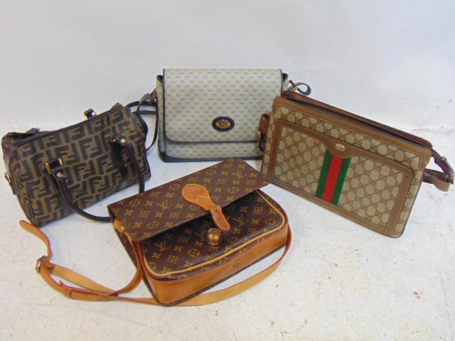 (4) Vintage designer handbags/ purses, Louis Vuitton, (2) Gucci, & Fendi (1 of 16)