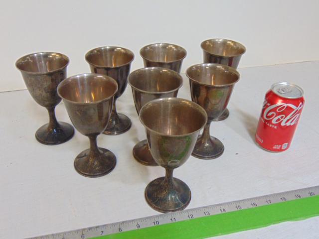 Set of 8 sterling goblets, S. Kirk & Son, 6" each, 38.5 troy (1 of 4)