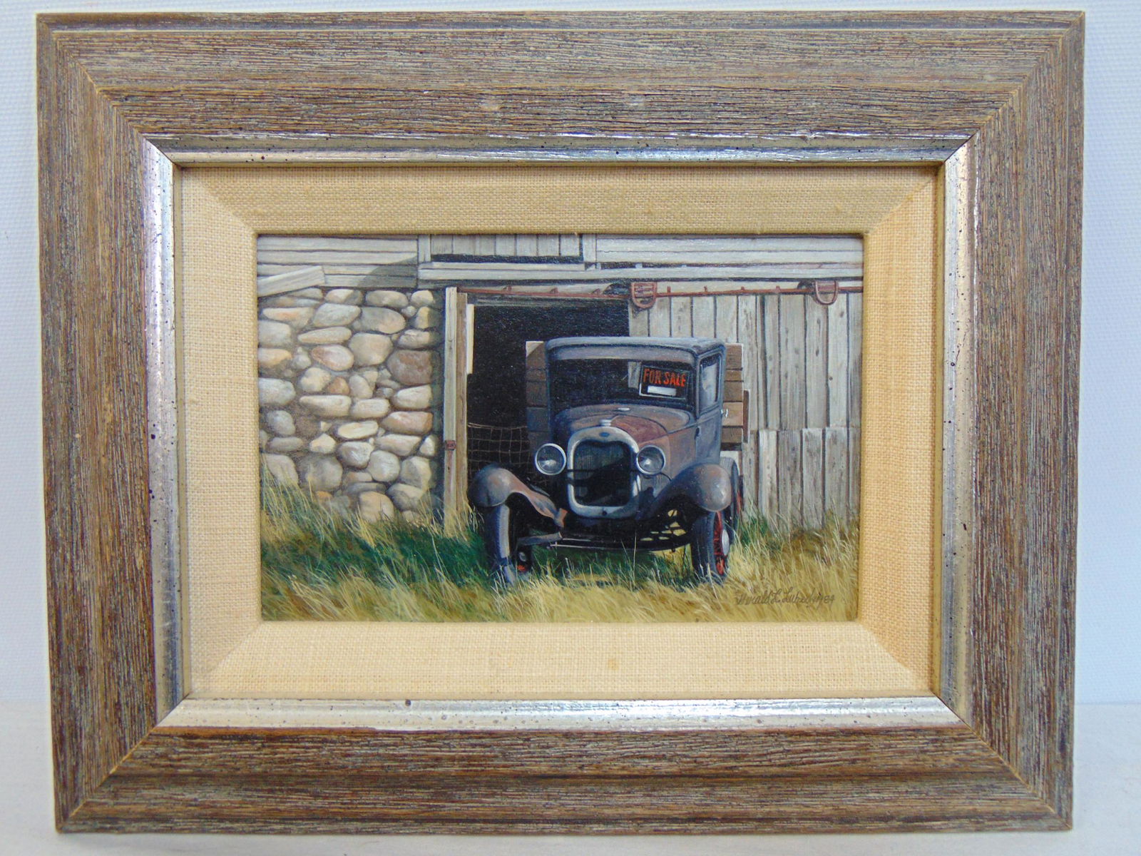 Miniature painting, Gerald L. Lubeck, "Inquire at House", oil, 3.5" by 5.5", Miniature Art Society (1 of 4)