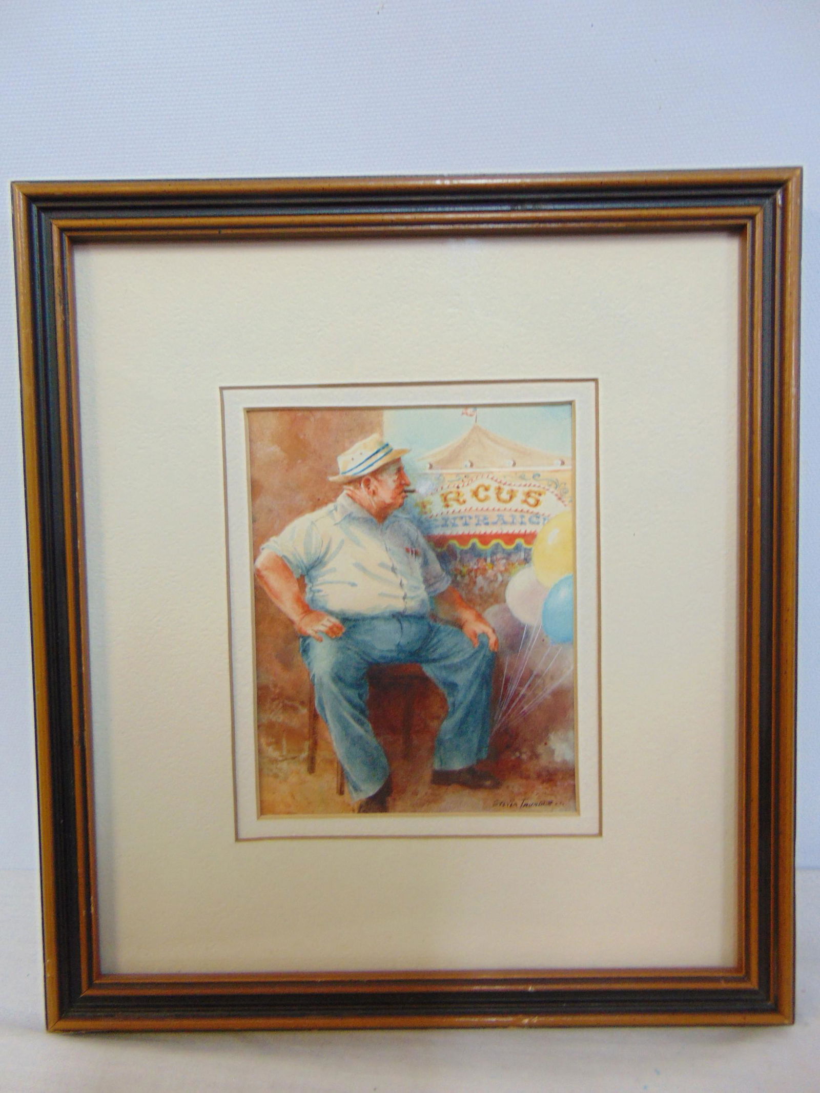 Miniature painting, Sylvia Trundle, "Fats", watercolor, 4.75" by 3.75", Miniature Art Society of (1 of 4)