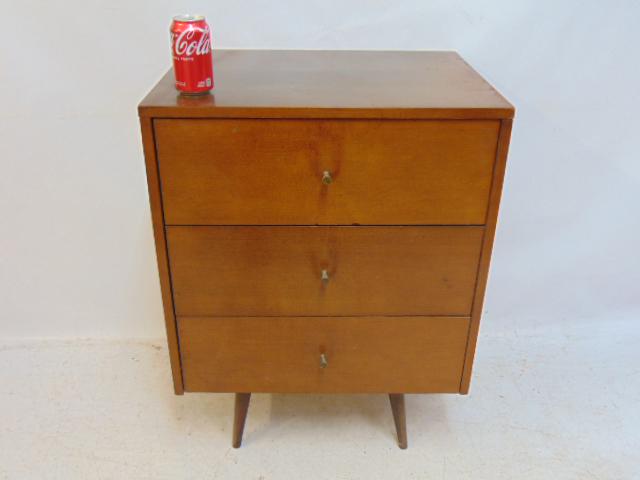 Paul McCobb planner group 3 drawer chest, small sized, 24" wide, 18.25" deep, height is 33.25", (1 of 5)