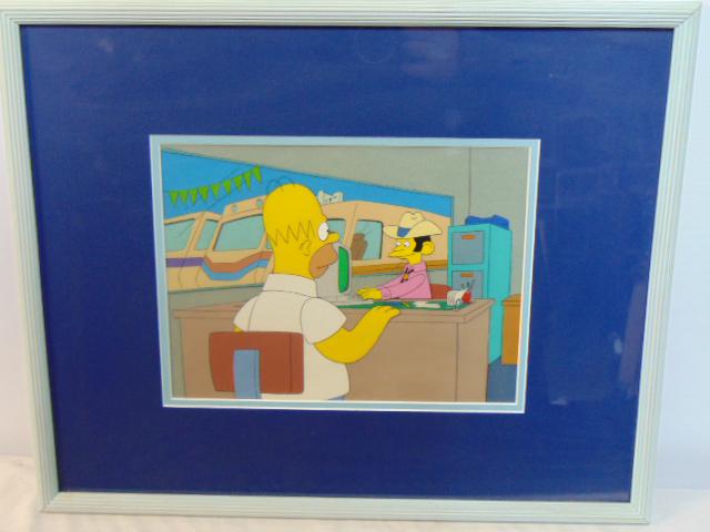 Cartoon cel, Homer Simpson, 8.5" by 11.5", Episode # 7, season 1 (1 of 4)