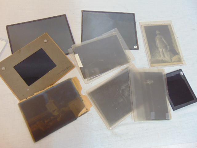 Lot glass negatives, photographic plates, T.R. Johnson (Perdue 1924), 2 large color plates with park: Lot glass negatives, photographic plates, T.R. Johnson (Perdue 1924), 2 large color plates with park scenes, various subjects