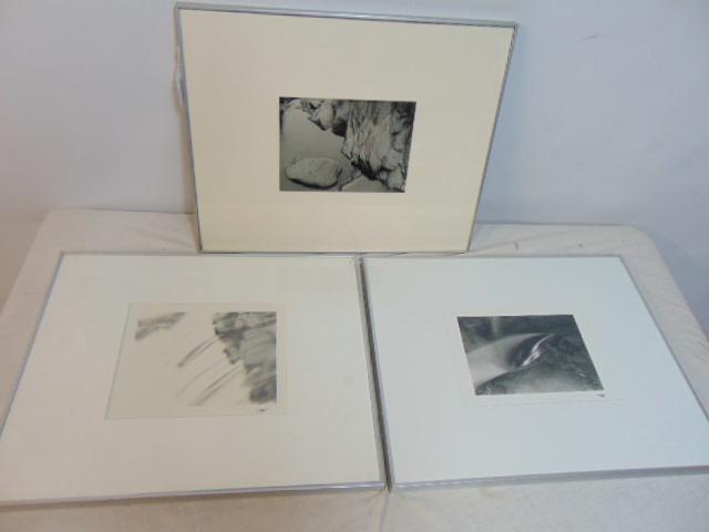 3 photographs by Robert Monroe, three Woodstock scenes, streams, each photo is framed, 6.5" by 8.5" (1 of 6)