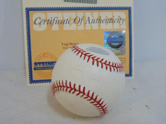 Signed baseball, Yogi Berra, with certificate of authenticity (1 of 4)