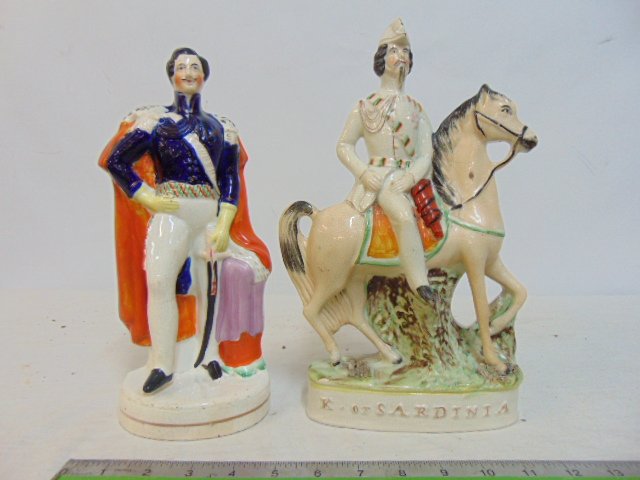 2 Staffordshire figures, King of Sardinia & Prince Albert: 2 Staffordshire figures, King of Sardinia & Prince Albert