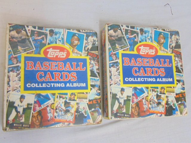 2 Topps baseball albums one filled with cards, 1989, 1990 team sets, other album filled with Basebal (1 of 8)
