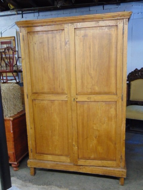 Double door wardrobe, raised panel doors & sides, painted interior, cabinet is 44" by 22", height is (1 of 4)