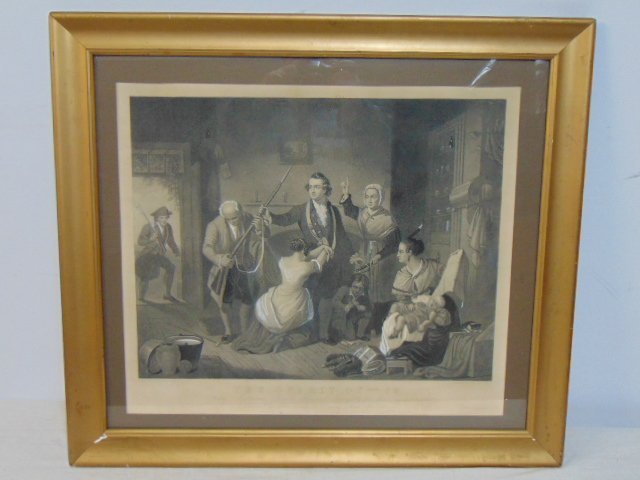 Early print, "The Spirit of -76", engraved on steel by H.S. Sadd, matted & framed, 15" by 18.75" (im (1 of 4)