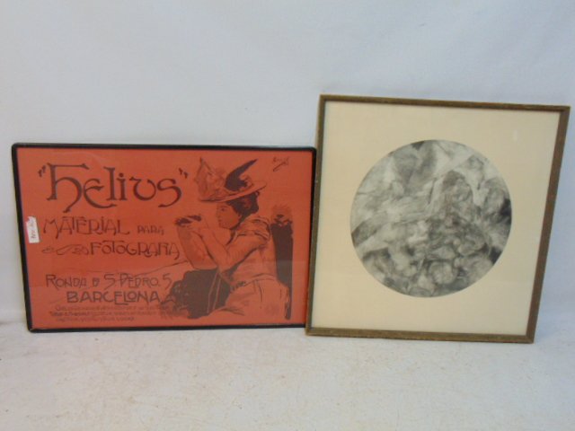 Art lot, Spanish Poster, "Helios", Casas de V 1901, material Para Fotografia, Ronda S. Pedro 5, Barc (1 of 5)