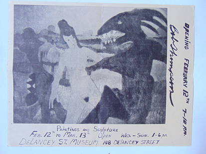 Bob Thompson Exhibit flyer, Paintings & Sculpture, 8.75" by 11.25": Bob Thompson Exhibit flyer, Paintings & Sculpture, 8.75" by 11.25"