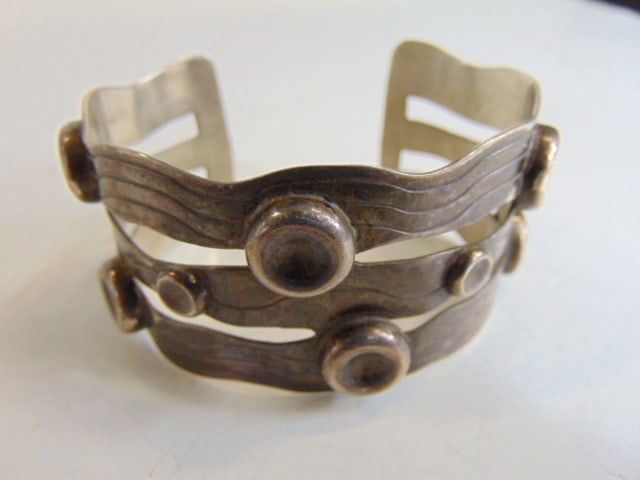 Jewelry. William Spratling style river of life bracelet/cuff sterling silver, hallmark 925 mexico. (1 of 4)