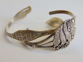 Billy J Wilson Vintage Native American Navajo Hand Tooled Sterling Silver Bracelet Billy J Wilson Vintage Native American Navajo Hand Tooled Sterling Silver Bracelet